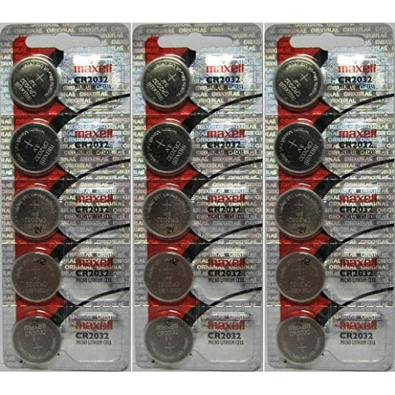 Maxell CR2032 lithium batteries -Pack of 15 "NEW HOLOGRAM PACKAGE"