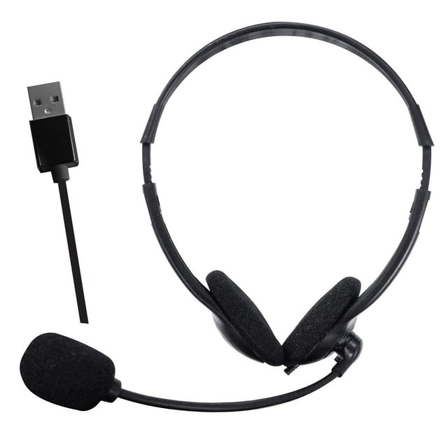 Maxell Headset with Adjustable Boom MIC and USBA Connection Connect to