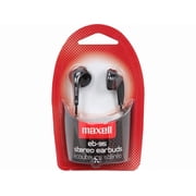 Maxell In-Ear Headphones, Black, MAX190560