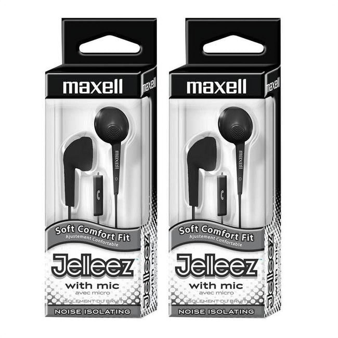 Maxell Jelleez Soft Earbuds with Mic, Black, Pack of 2 - Walmart.com