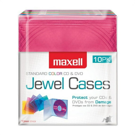 Maxell® Jewel Cases, 10 Pack