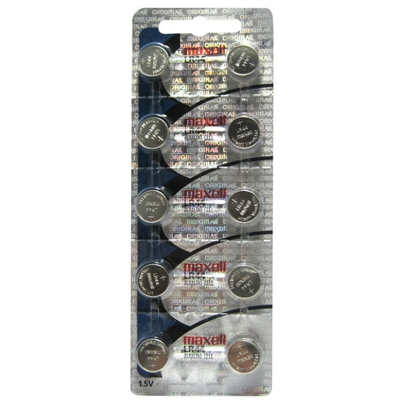 Maxell LR44 - A76 Alkaline Button Battery 1.5V - 10 Pack