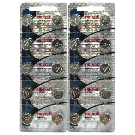 Maxell LR44 (A76) Batteries, 20 Count