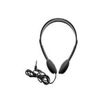 Maxell 199845 6ft Cord Adjustable Headband Wired Headphones with Microphone, Black Sound, Comfortable Fit, and Clear Audio for Calls and Music