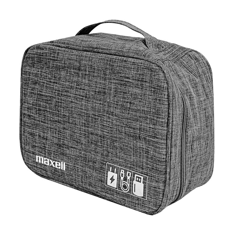 Maxell Soft Shell Electronic Carrying Case with Mesh Pockets, for