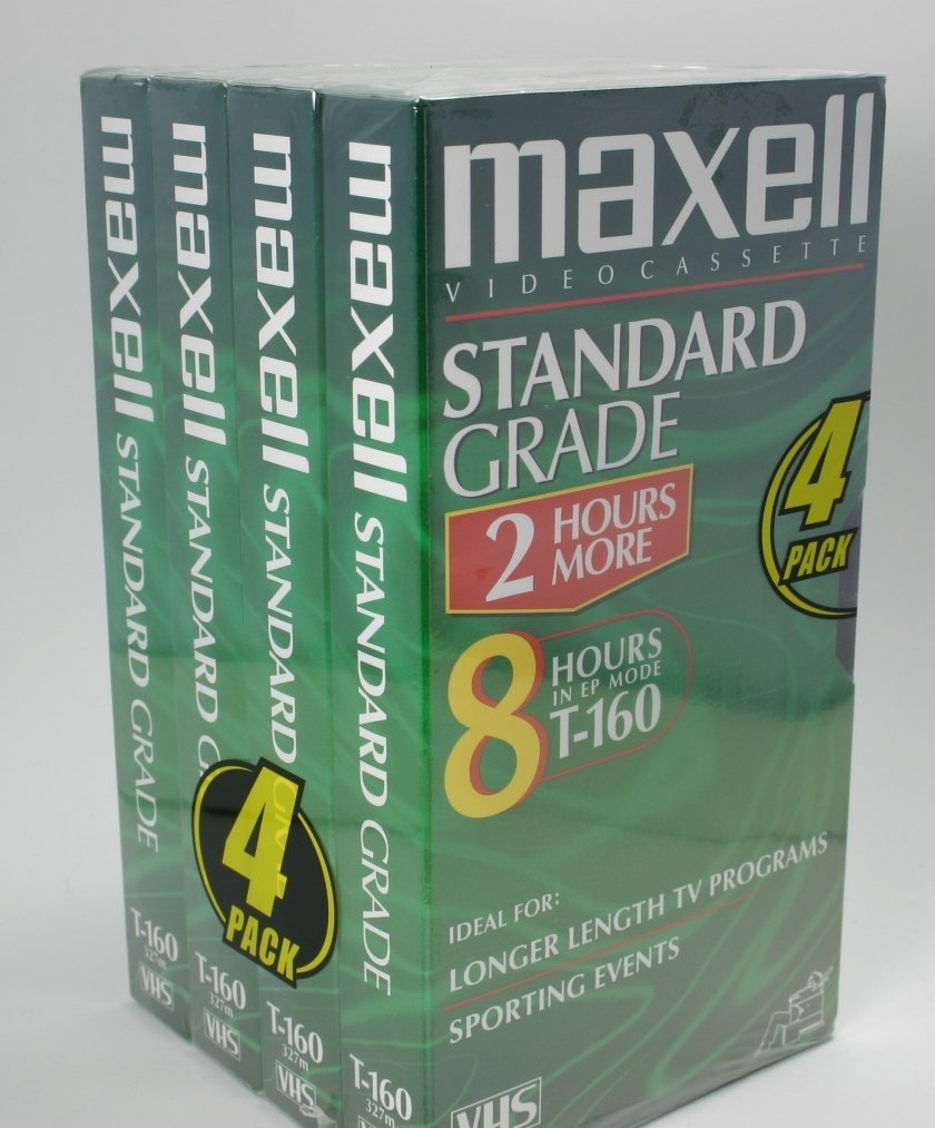 Maxell Standard Grade T 160 Blank Vhs Recording Tapes - image 1 of 1