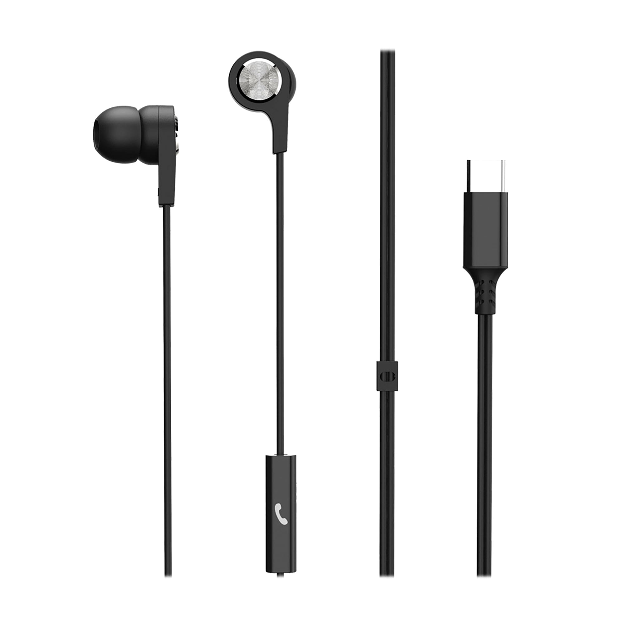Maxell Sync Up Wired In-Ear Earbuds with In-Line Mic and USB-C Connector, Enhanced Bass and Digital Chipset
