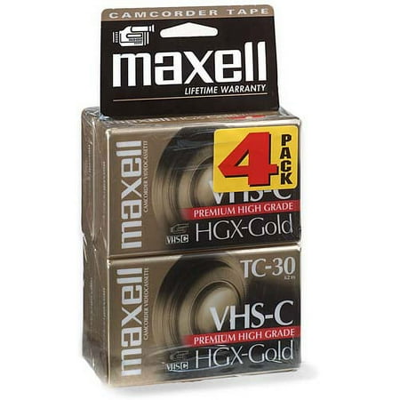 Maxell TC 30 VHS C Videocassettes 4 pack
