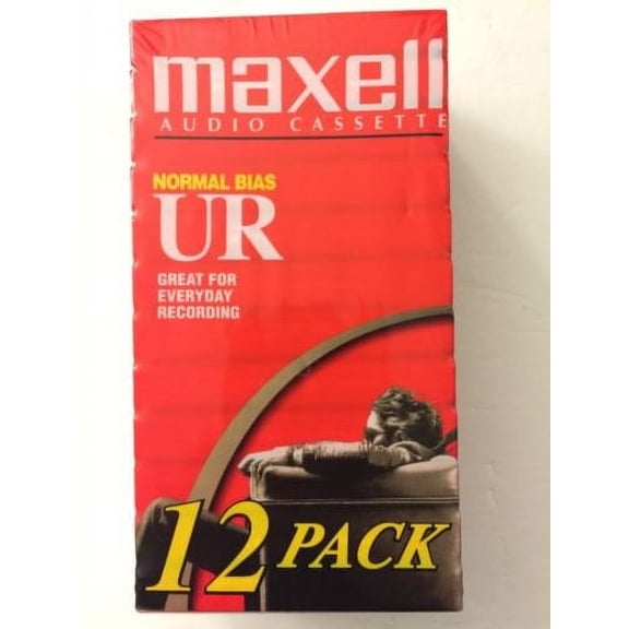 Maxell UR60 Audio Cassette 12 Pack