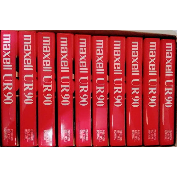 Maxell Ur-90 Normal Bias Audio Cassette 90min (Pack of 10 - 90 Minute Tapes