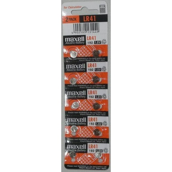 Maxell Watch Battery Button Cell LR41 AG3 192 30 Batteries, hologram packaging that guarantees authenticity