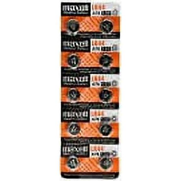 Maxell Watch Battery Button Cell LR41 AG3 192 Pack of 10 Batteries