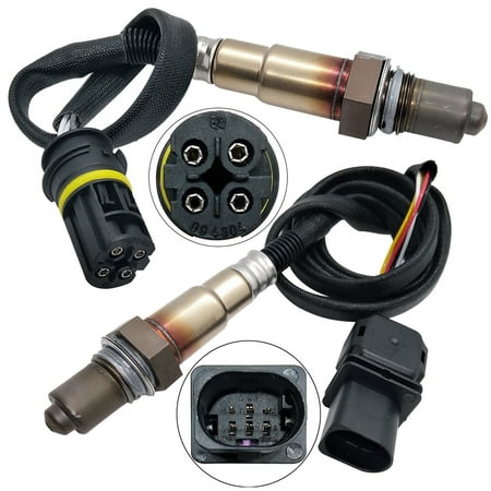Maxfavor 2Pcs O2 Oxygen Sensor for 2010-2006 BMW 650I 550I X5 Manual Trans Left Upstream Downstream