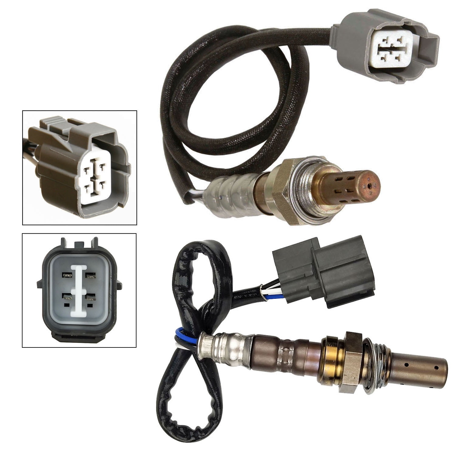 Maxfavor 2Pcs O2 Oxygen Sensor for Honda Civic 2001 2003-2005 1.7L D17A6 Engine Upstream Downstream