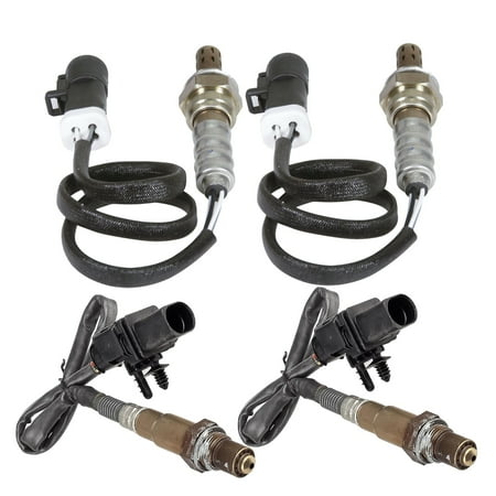 Maxfavor 4Pcs O2 Oxygen Sensor for Ford F-150 4.6L 2010-2009 VIN W E-150 Van Upstream + Downstream