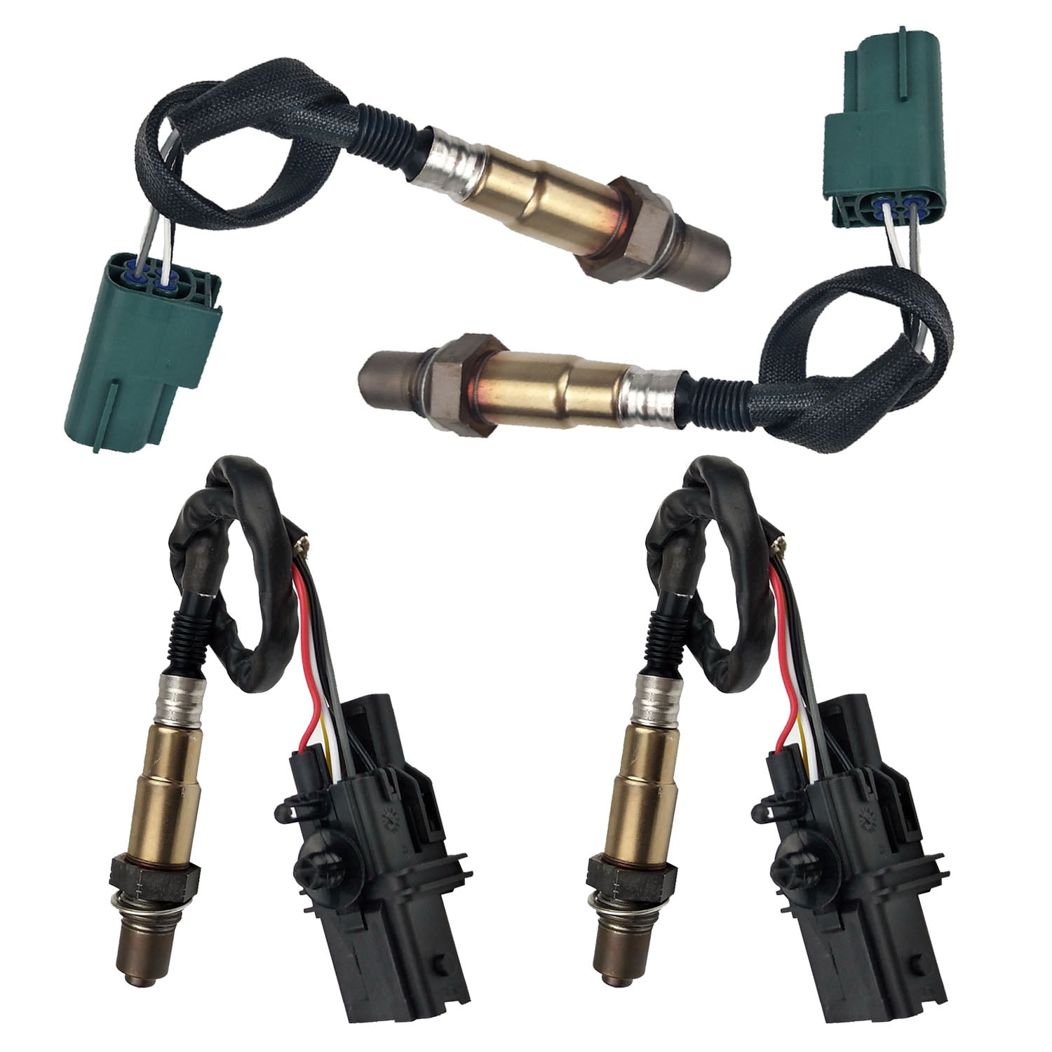 Maxfavor 4Pcs O2 Oxygen Sensor for Nissan Armada Titan 2004-2006 5.6L, Infiniti Upstream Downstream
