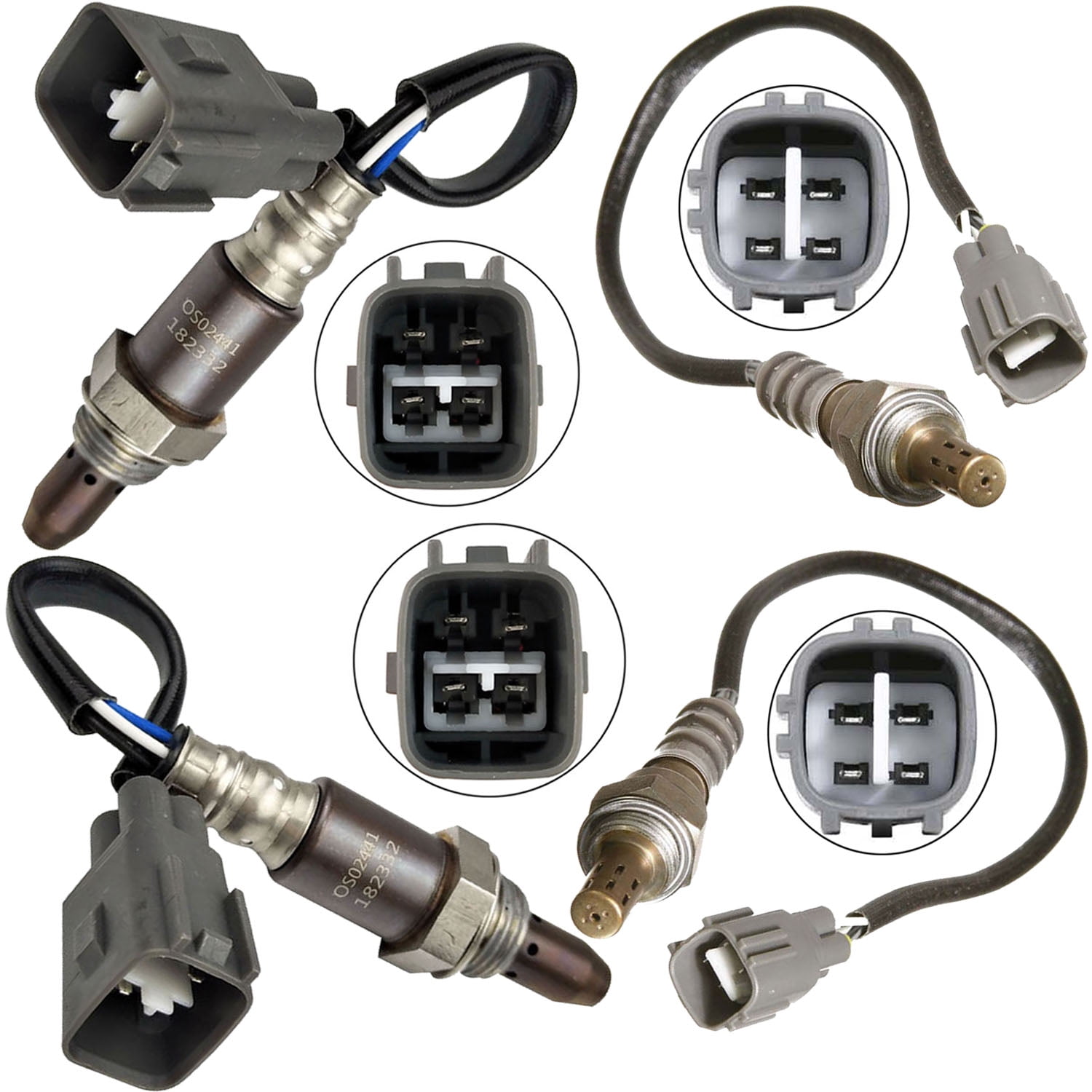 Maxfavor 4Pcs O2 Oxygen Sensor for Toyota 4Runner Tacoma Tundra 2009-2005 4.0L Upstream & Downstream