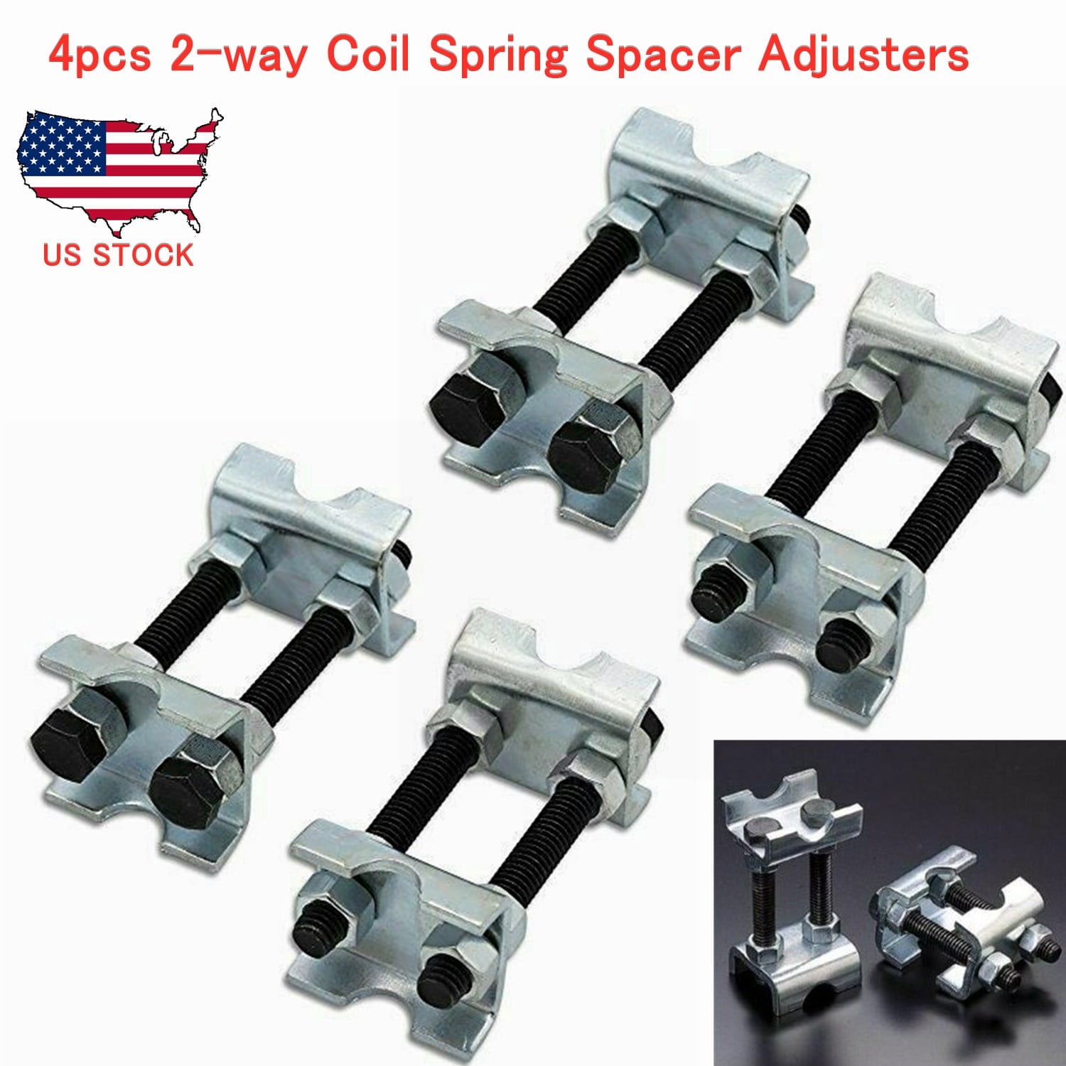 Maxfavor 4pcs Coil Spring Compressor Adjusters Lift or Lower Maxfavor 4pcs Coil Spring Compressor Adjusters Lift or Lower