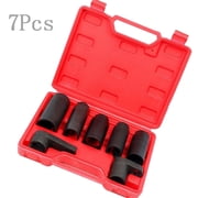 Maxfavor 7pcs O2 Oxygen Sensor Socket Set 22mm 27mm 29mm Remover Installer Wrench Tool Universal