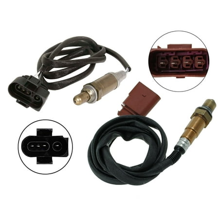 Maxfavor 2Pcs O2 Oxygen Sensor for Volkswagen Passat 2001 2000 1.8L AUG Engine Upstream Downstream