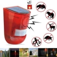 thumbnail image 1 of Maxfavor Solar LED Strobe Light Wireless Motion Sensor Alarm for Outdoor, Waterproof, Red, 1 of 12