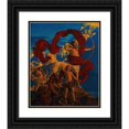 thumbnail image 1 of Maxfield Parrish 12x14 Black Ornate Wood Framed Double Matted Museum Art Print Titled: Jason and His Teacher (1909), 1 of 5