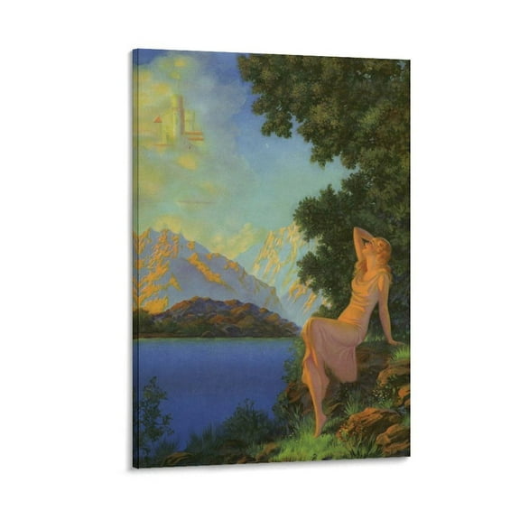 Maxfield Parrish Print Painting (15) Painting On Canvas Wall Art Poster Scroll Picture Print Living Room Walls Decor Home Posters 24x36inch(60x90cm)