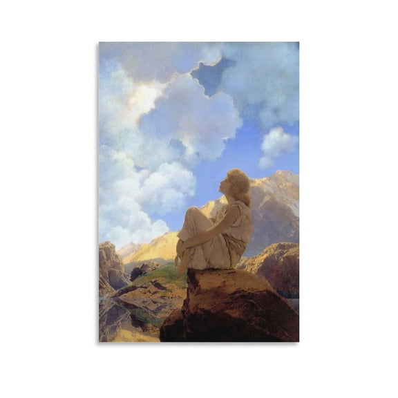 Maxfield Parrish Print Painting (19) Wall Art Picture Painting Poster Canvas Print Posters Artworks Bedroom Living Room Decor 08x12inch(20x30cm)