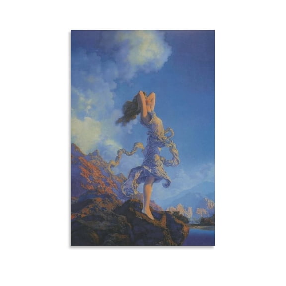 Maxfield Parrish Print Painting (22) Canvas Art Poster and Wall Art Picture Print Modern Family bedroom Decor Posters 08x12inch(20x30cm)