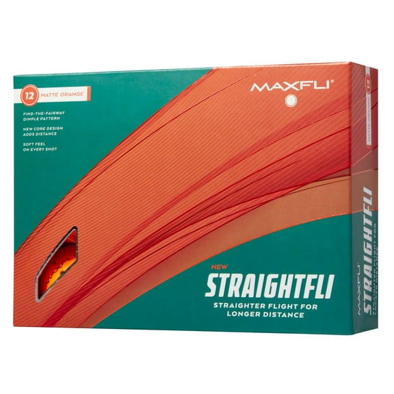 Maxfli 2023 Straightfli Matte Orange Golf Balls