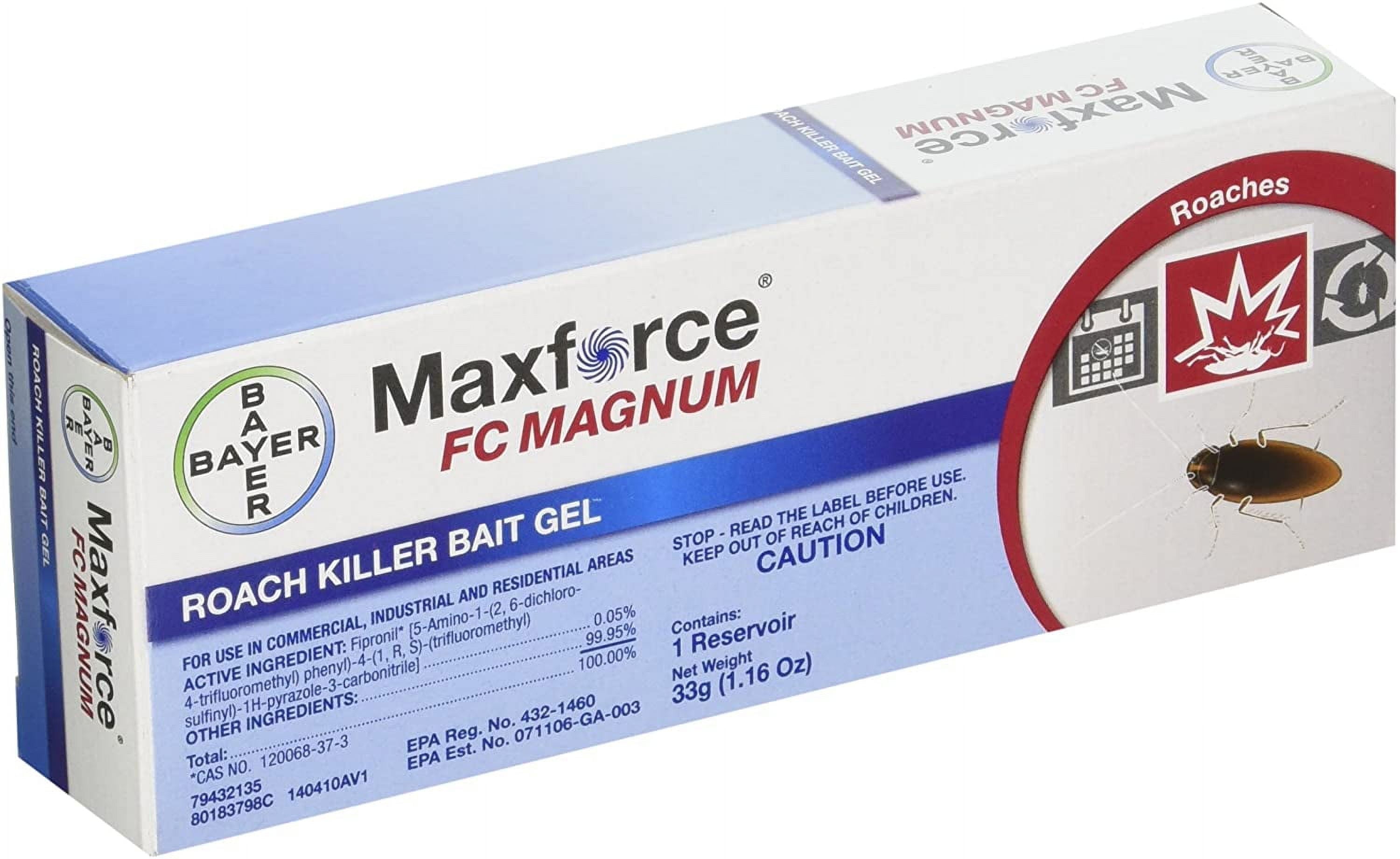 Maxforce FC Magnum Roach Killer Bait Gel - 33 Gram Tube by Envu (Formerly Bayer)
