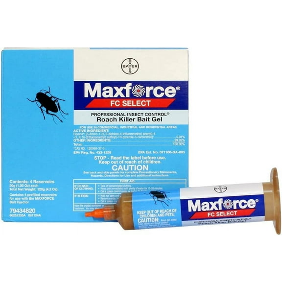 Maxforce FC Select Roach Killer Bait Gel - 1 Pack (4 x 30g Tubes) by Envu