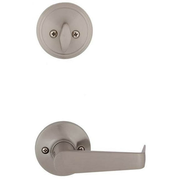 Maxgrade 850THA Satin Nickel Single Cylinder Keyed Entry Interior Lever From The Thames
