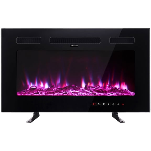 Maxhonor 30inch electric fireplace wall mounted insert freestanding heater