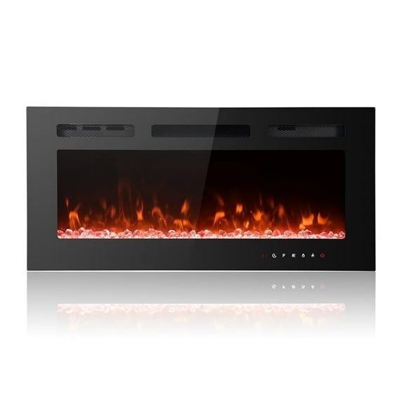 Maxhonor Electric Fireplace Insert Wall Mounted Freestanding Heater with Remote Control, 1500/750W