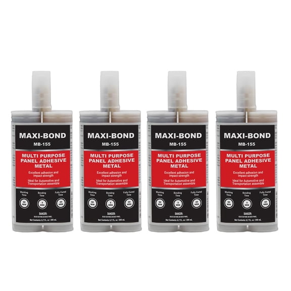 Maxi-Bond Multi-Purpose Panel Adhesive - Two Part Epoxy, Non-Sagging, High Strength Bond for Metal, Fiberglass, Molding Compound Panels (MB-155) (4)