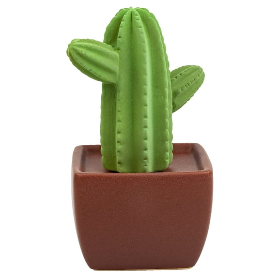 Maxi Cactus, Non-Electric Ceramic Diffusers for Essential Oils and Aromatherapy Fragrance, White Ceramic Diffusers in Car or Desk Office Decor and Small Bathroom at Home, Brown Vase