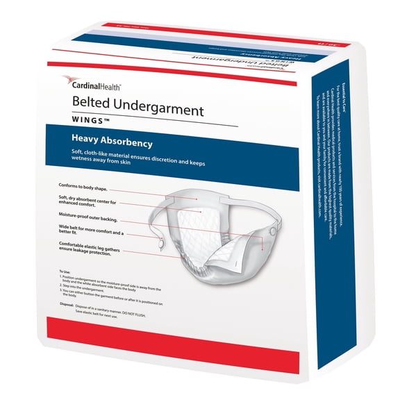 Maxi Care/Sure Care Belted Undergarment, Pull On, One Size Fits All,Heavy Absorbency-Case of 120