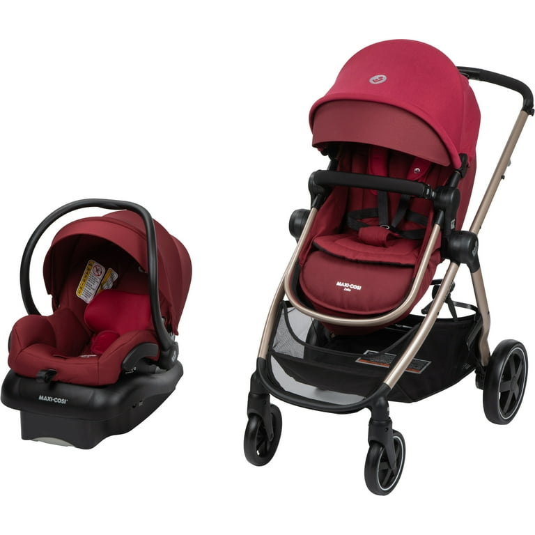 Maxi Cosi Zelia 5 in 1 Modular Travel System Radish Ruby