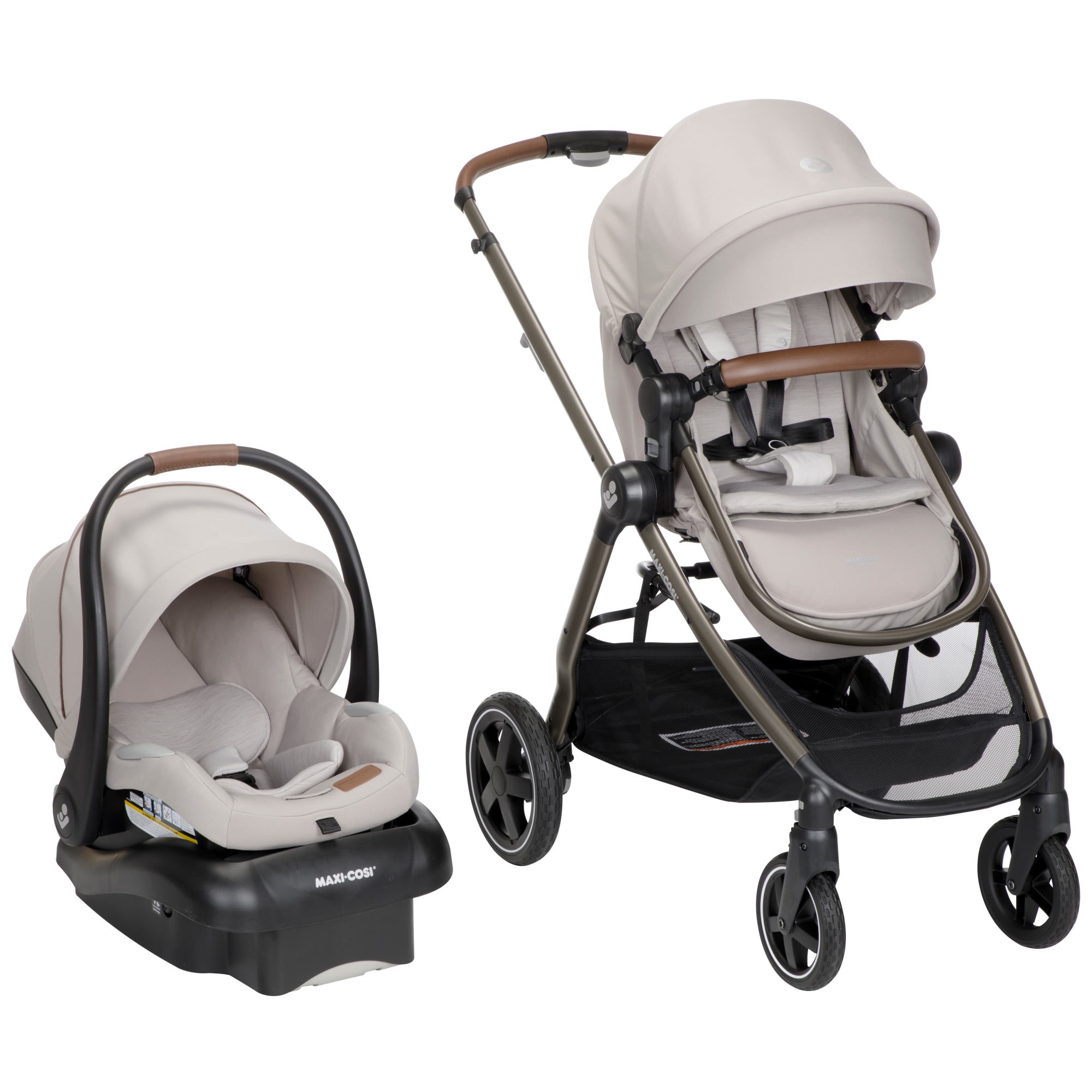 Maxi-Cosi Zelia² Luxe 5-in-1 Modular Travel System, New Hope Tan