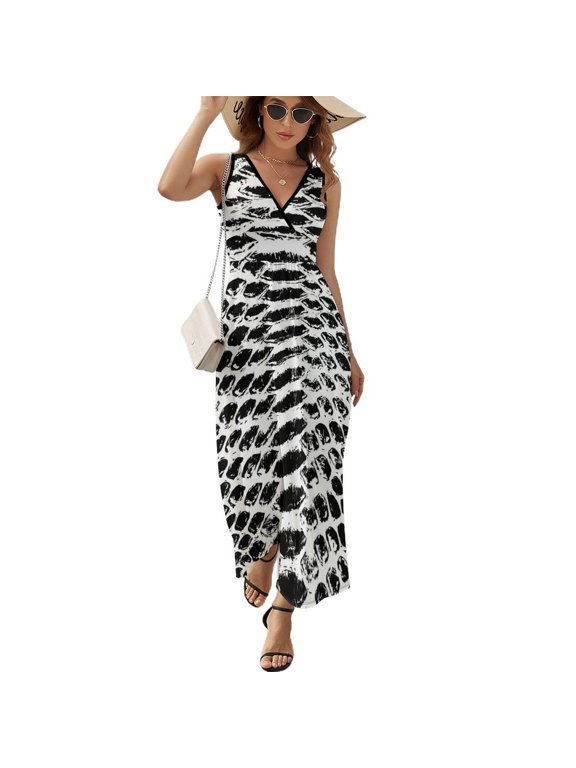 Maxi Dress Trend Snakeskin Dress Snake Skin Scales Club V Neck Custom Bohemia Long Dresses Street Style Oversized Vestido