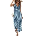 thumbnail image 1 of Maxi Dress Vintage Striped Polka Dot Dress Black And White Sexy Streetwear Bohemia Long Dresses High Waist Oversized Clothing, 1 of 7