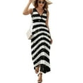 thumbnail image 1 of Maxi Dress Vintage Striped Polka Dot Dress Black And White Sexy Streetwear Bohemia Long Dresses High Waist Oversized Clothing, 1 of 7