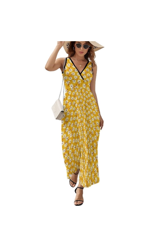 Maxi Dress White Boho Floral Dress Pretty Rose Elegant V Neck Printed Bohemia Long Dresses Aesthetic Oversized Vestidos