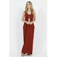 thumbnail image 1 of Maxi Dress With Adjustable Straps & Pockets (DarkRust, M), 1 of 3