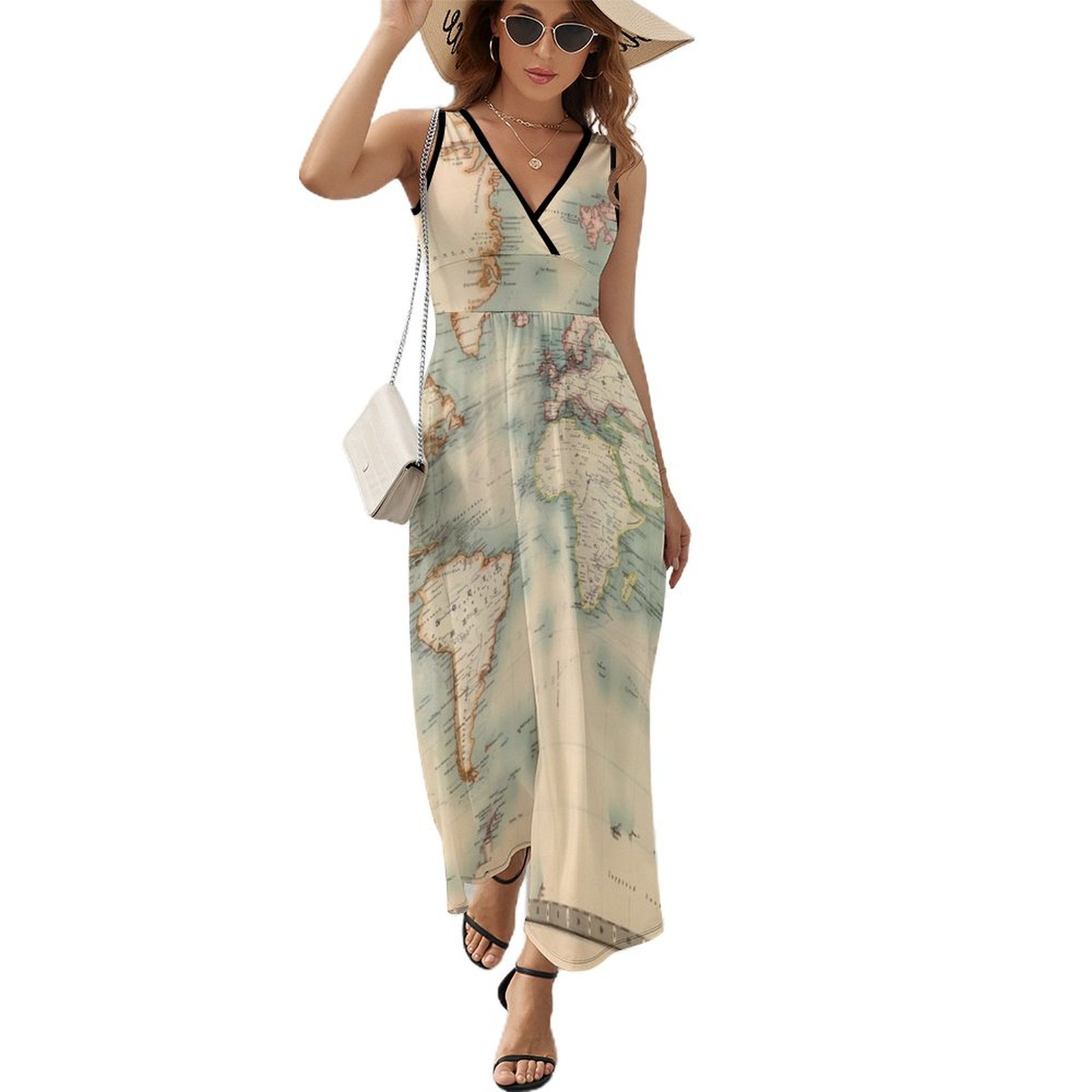 fashion world long dresses women's yoga dress Maxi Around The World Front Twist Dress