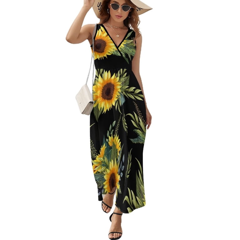 slim fit dress slacks Belle Maxi Dress - Yellow Floral main image 1