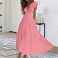 thumbnail image 1 of Maxi Dress for Women 2025 Deep V Neck Sleeveless Party Dress Vacation Outfits Summer Boho Dress Sexy Plus Size Basic Color Maxi Dresses, 1 of 6