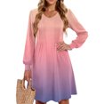 thumbnail image 1 of Maxi Dress for Women 2025 Long Sleeve V-Neck Female Fashion Elegant Dresses Casual Female Straight Evening Dresses Beige L, 1 of 4