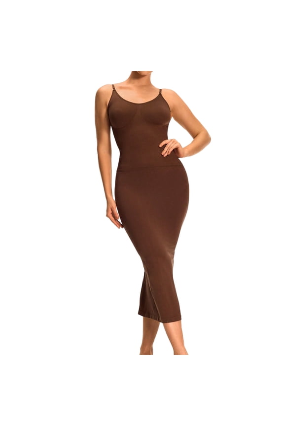 Maxi Dress for Women Shapewear Dresses Tummy Control Seamless Long Slip